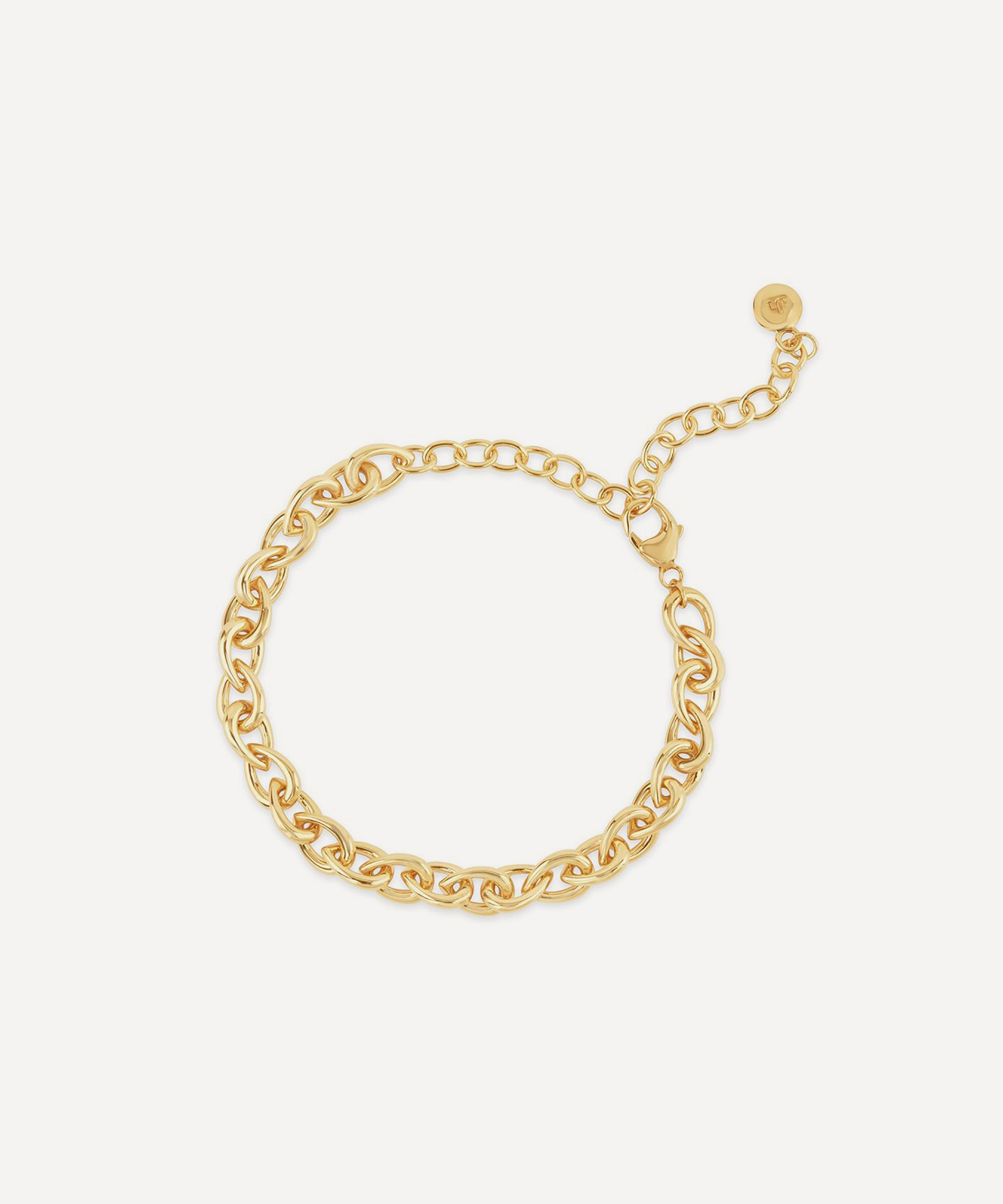 Dinny Hall - Gold Plated Vermeil Silver Raindrop Chain Bracelet image number null