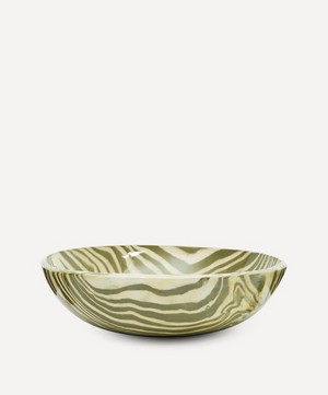 Henry Holland Studio - Green and White Large Salad Bowl image number 0