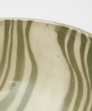Henry Holland Studio - Green and White Large Salad Bowl image number 4