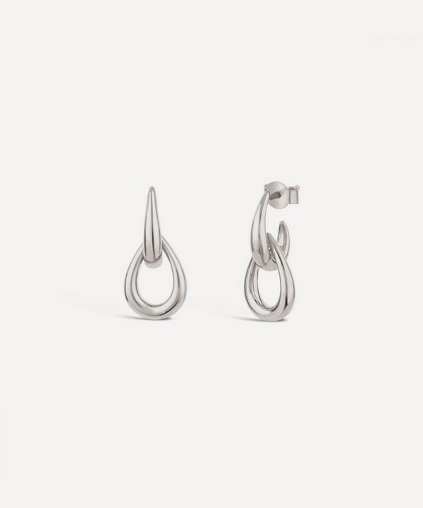 Dinny Hall - Silver Raindrop Double Link Drop Earrings image number null