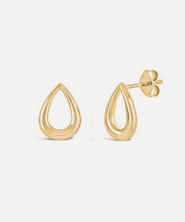 Dinny Hall - Gold Plated Vermeil Silver Small Raindrop Stud Earrings image number null