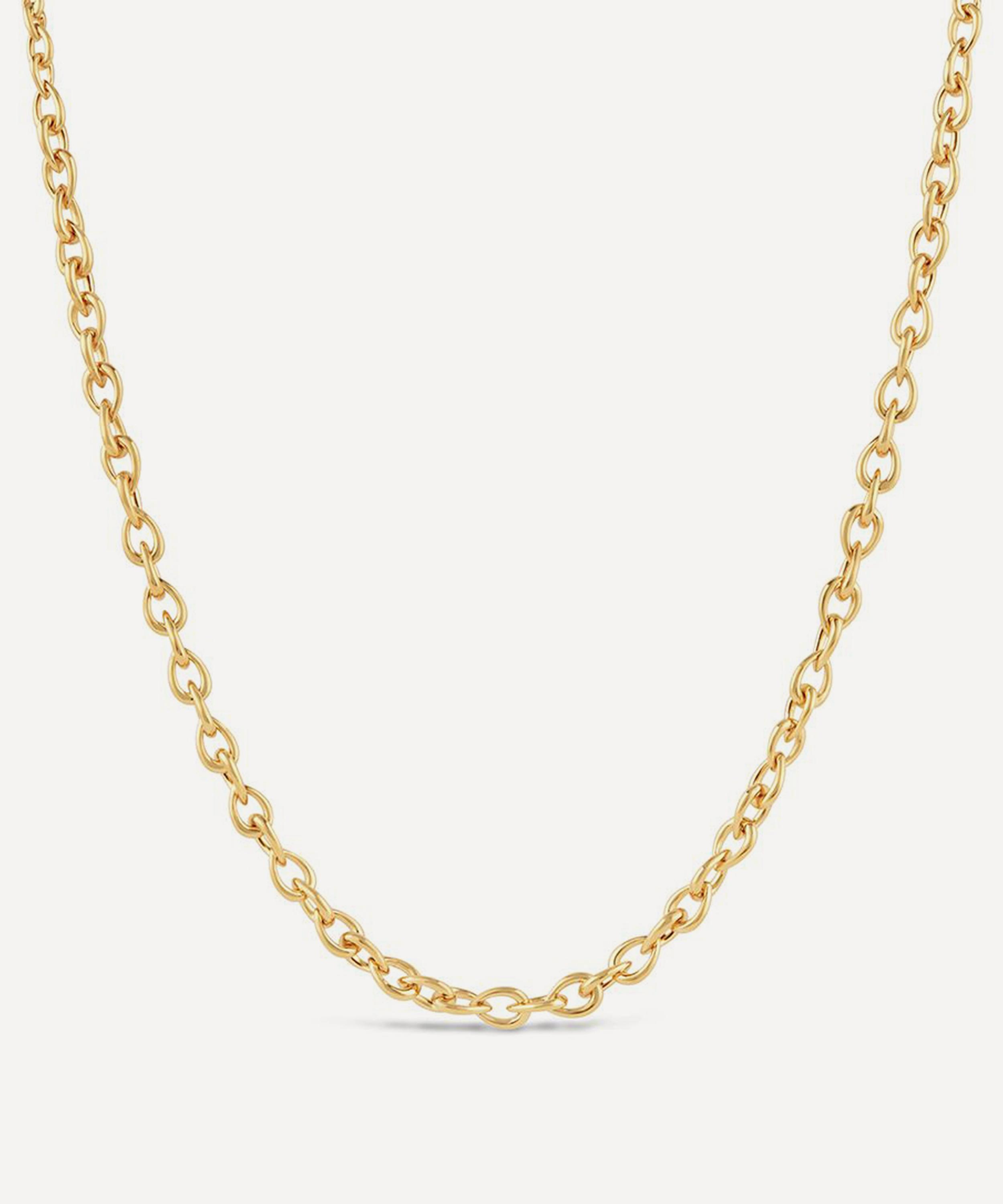 Dinny Hall - Gold Plated Vermeil Silver Raindrop Chain Necklace image number 