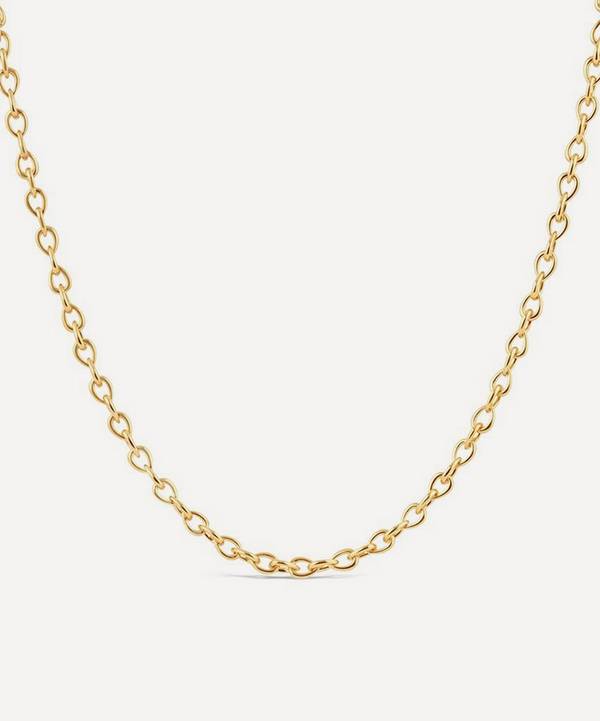 Dinny Hall - Gold Plated Vermeil Silver Raindrop Small Link Chain Necklace