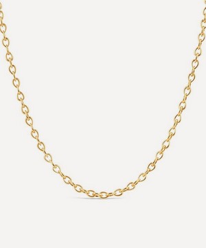 Dinny Hall - Gold Plated Vermeil Silver Raindrop Small Link Chain Necklace image number 0