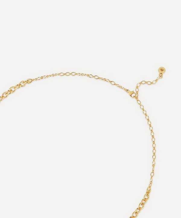 Dinny Hall - Gold Plated Vermeil Silver Raindrop Small Link Chain Necklace image number 2