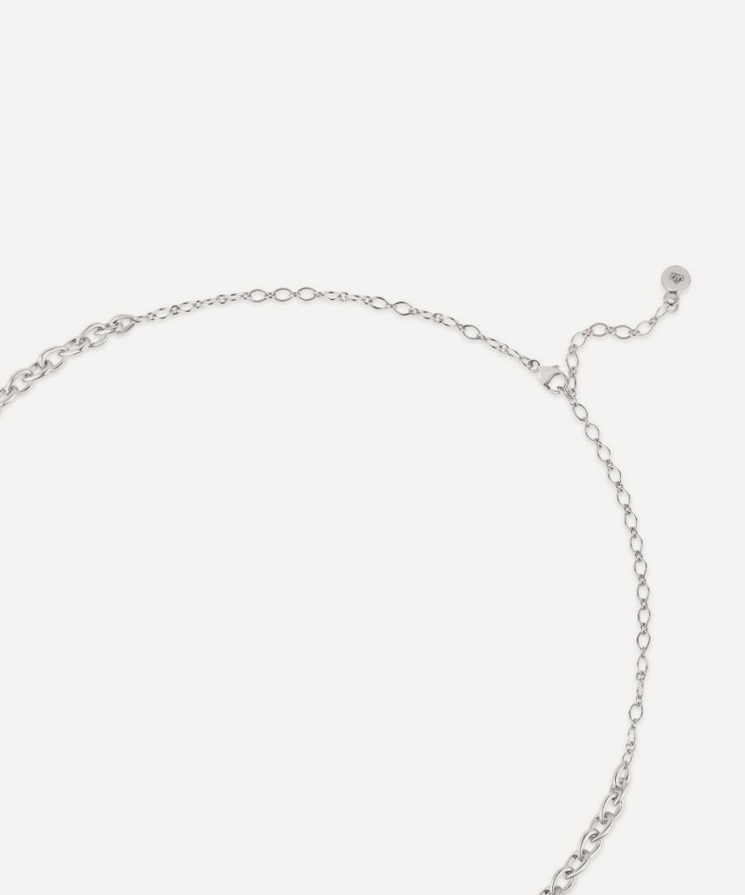 Dinny Hall - Silver Raindrop Small Link Chain Necklace image number 2