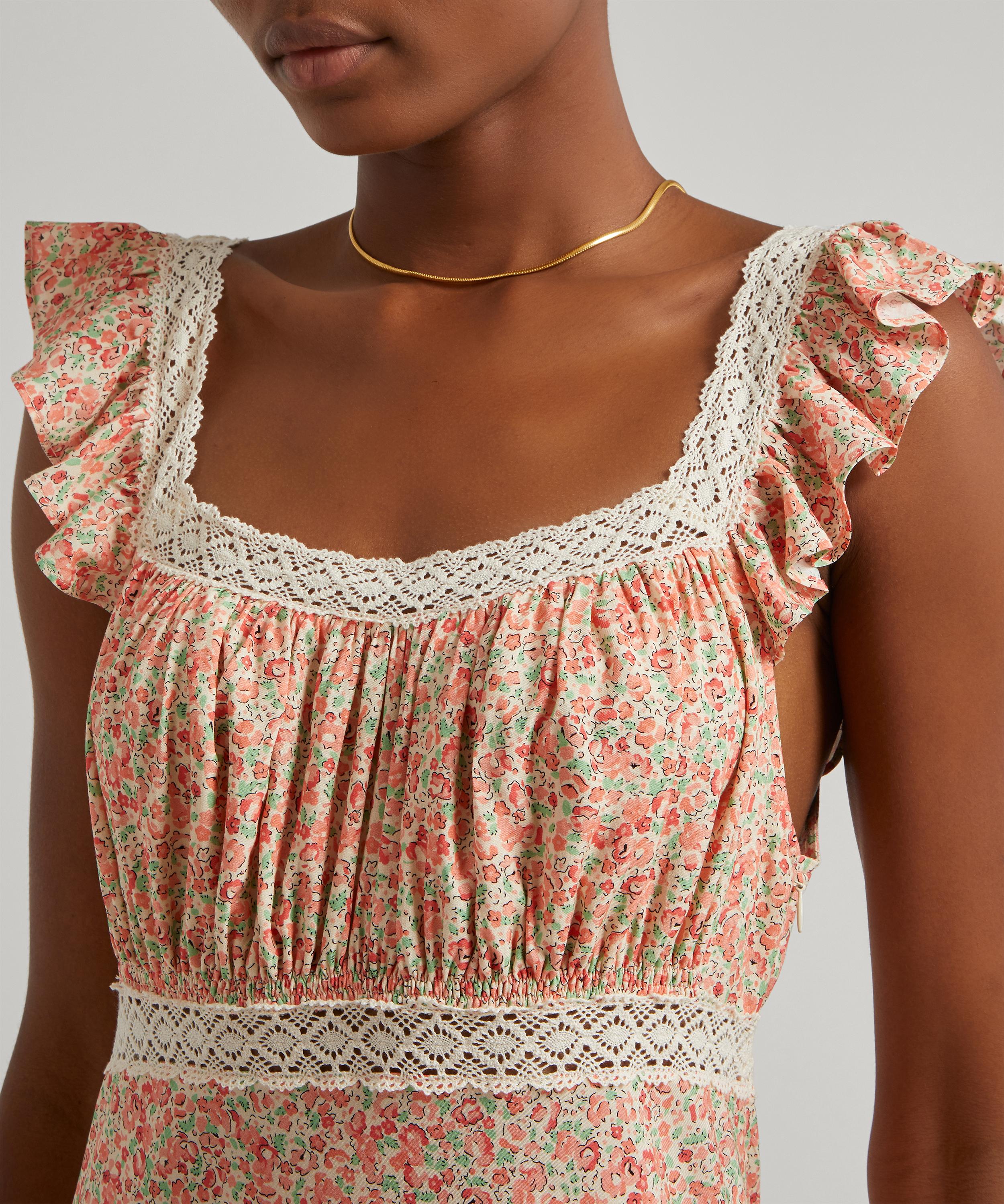Lace Trimmed Floral Dress - agrotendencia.tv