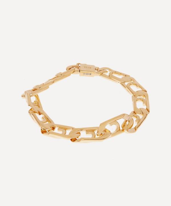 Hillier Bartley - Gold Plated Vermeil Silver Curb Paperclip Chain Bracelet