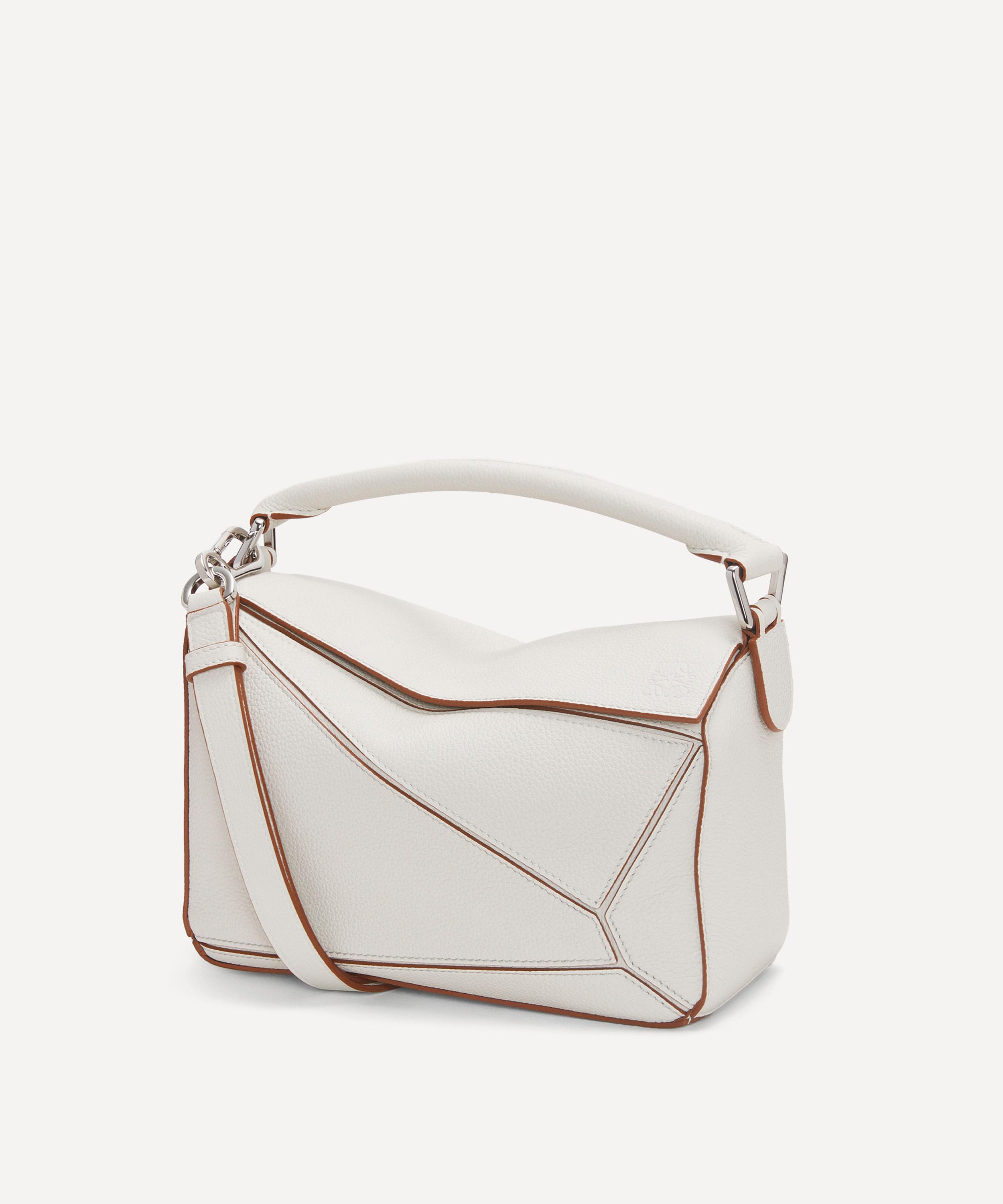 White Puzzle mini grained-leather cross-body bag, LOEWE