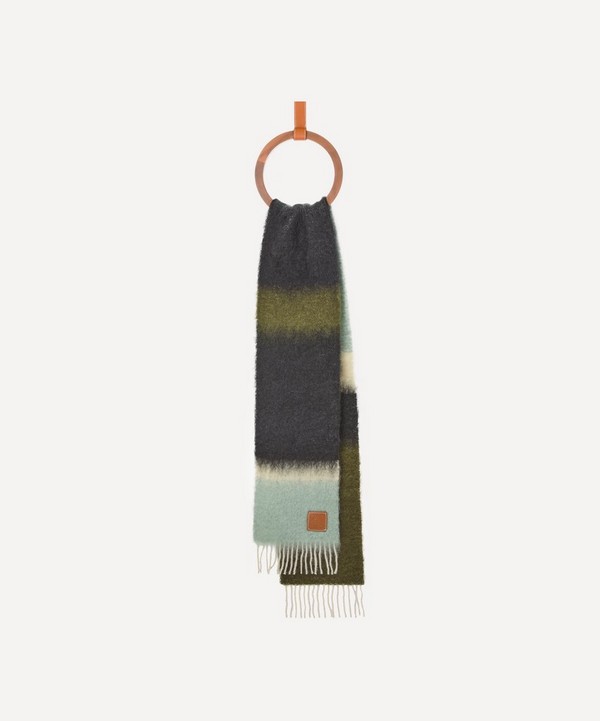 Loewe - Striped Mohair-Blend Scarf image number null