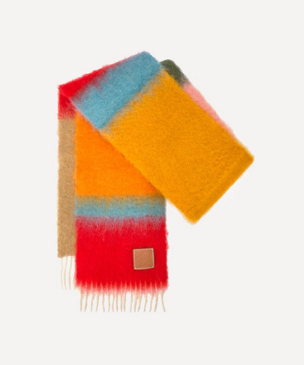 Loewe - Striped Mohair-Blend Scarf image number null