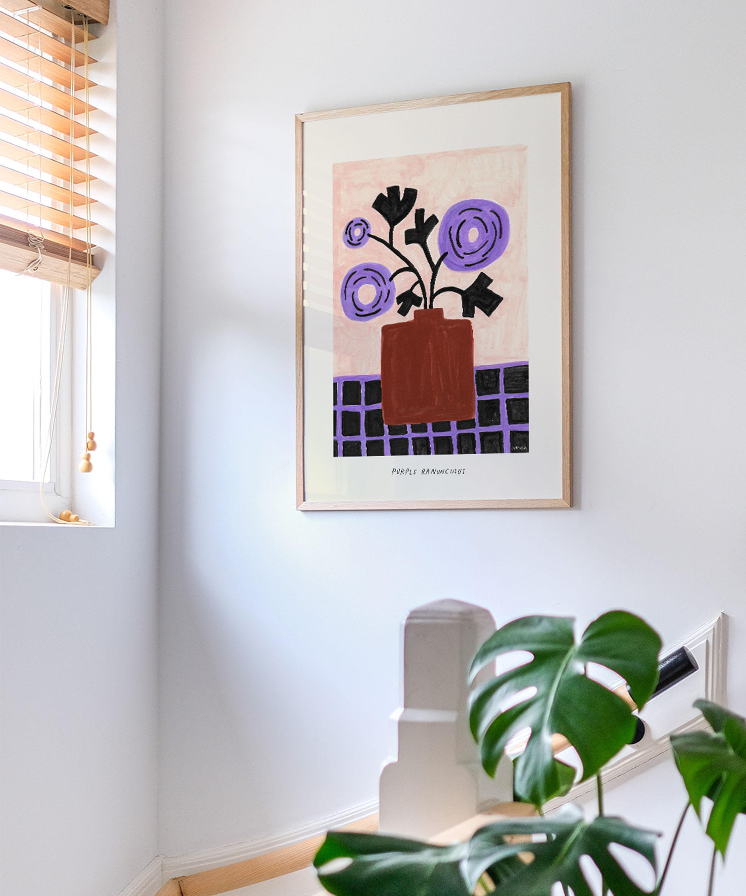 PSTR Studio - Unframed Purple Ranuculus Print image number 1