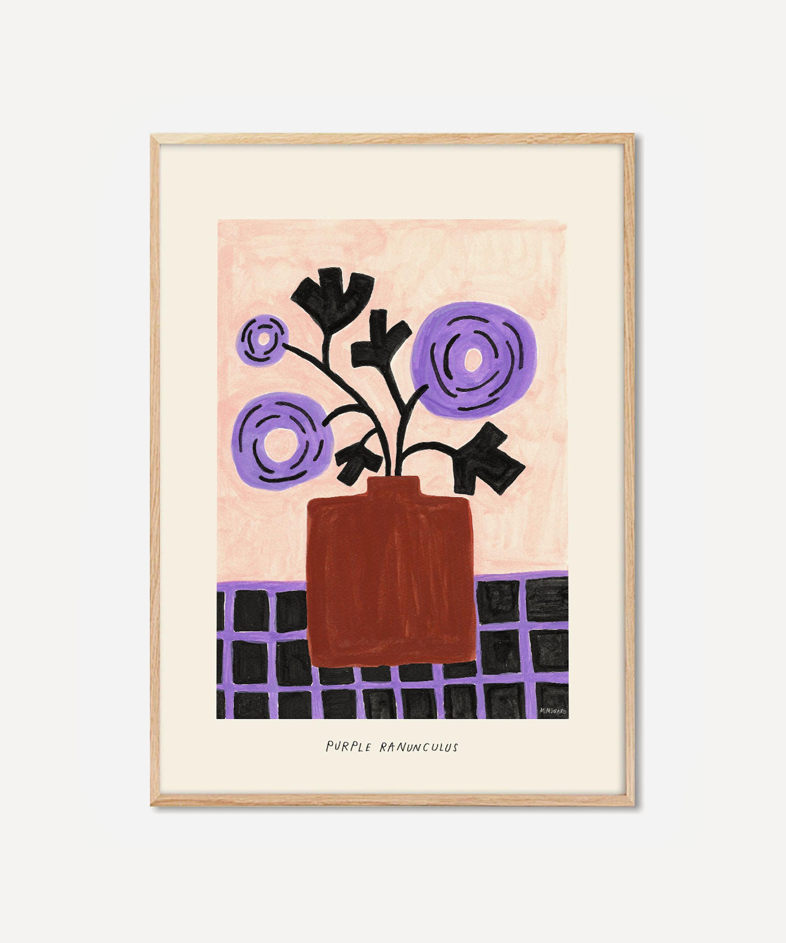 PSTR Studio - Unframed Purple Ranuculus Print image number 2