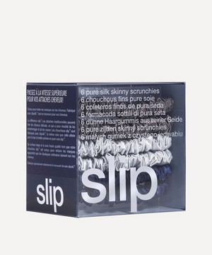 Slip - Midnight Skinny Silk Scrunchies Pack of 6 image number 2