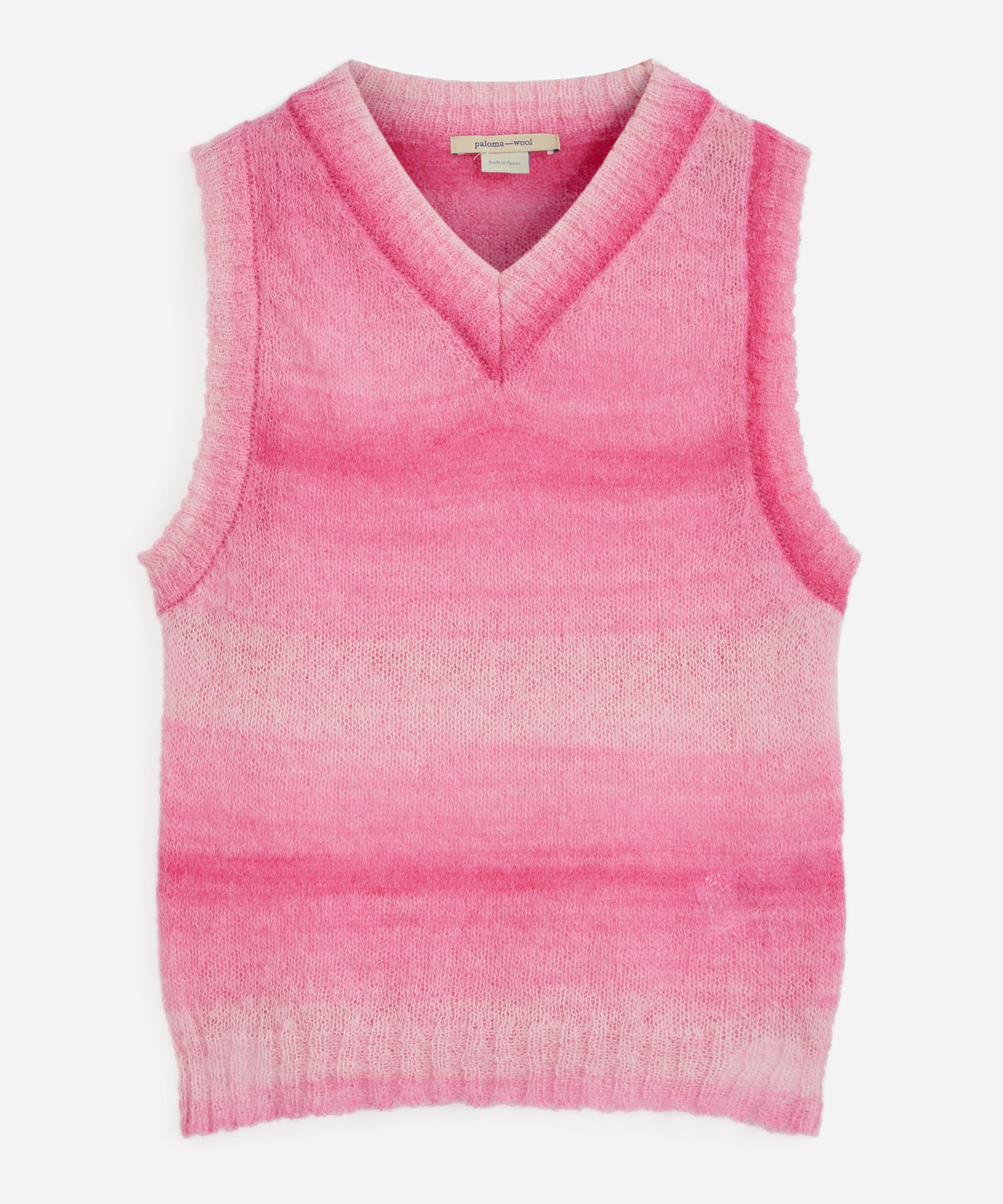 pink wool vest