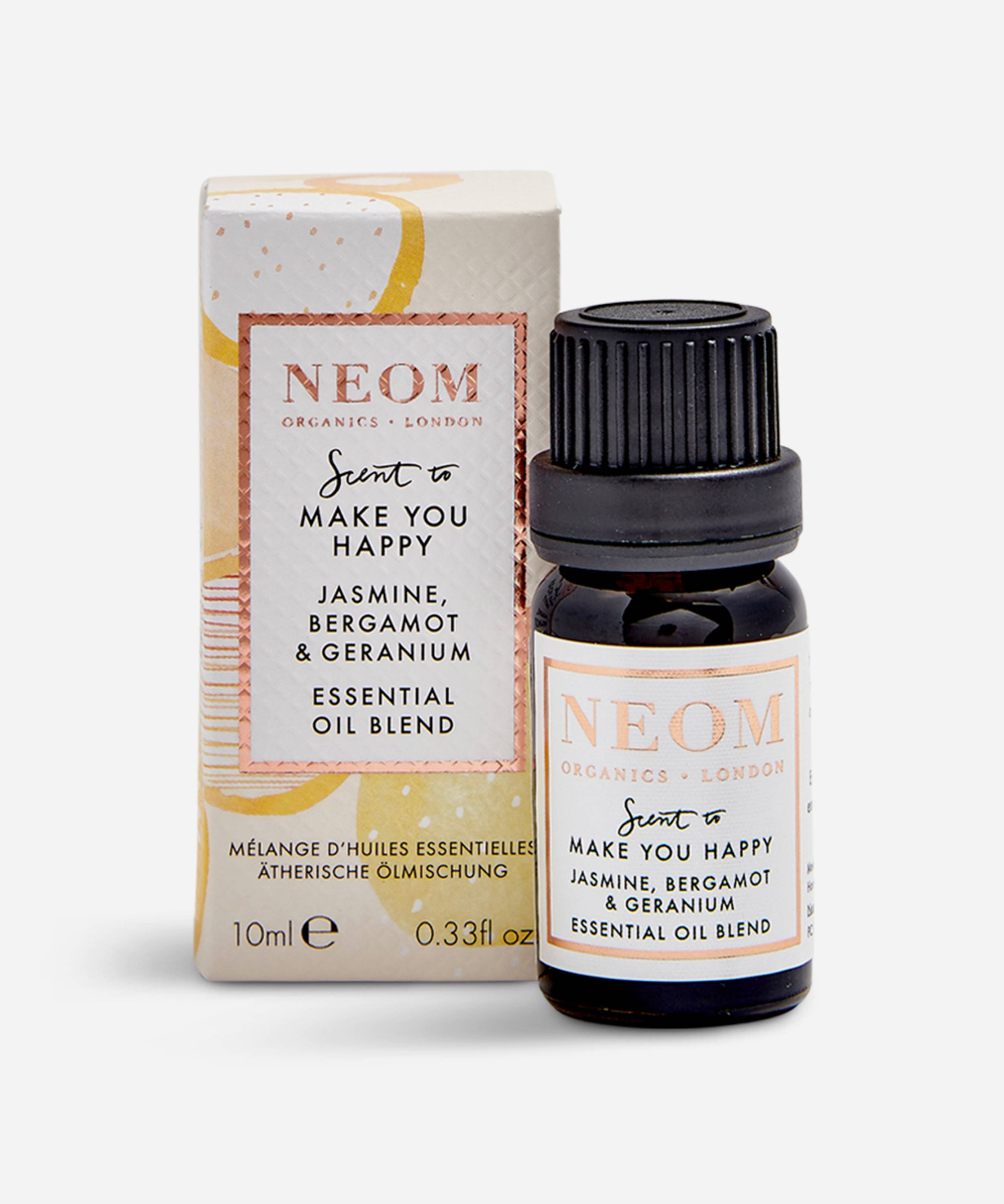 NEOM Organics Scent to You Happy Jasmine Bergamot and Geranium Essential Oil Blend 10ml | Liberty
