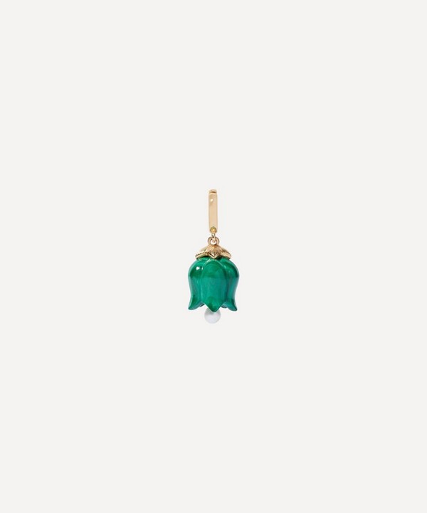 Annoushka - 18ct Gold Malachite and Pearl Tulip Charm image number null