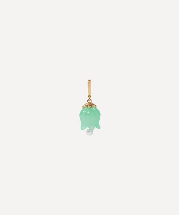Annoushka - 18ct Gold Green Jade and Pearl Tulip Charm image number null