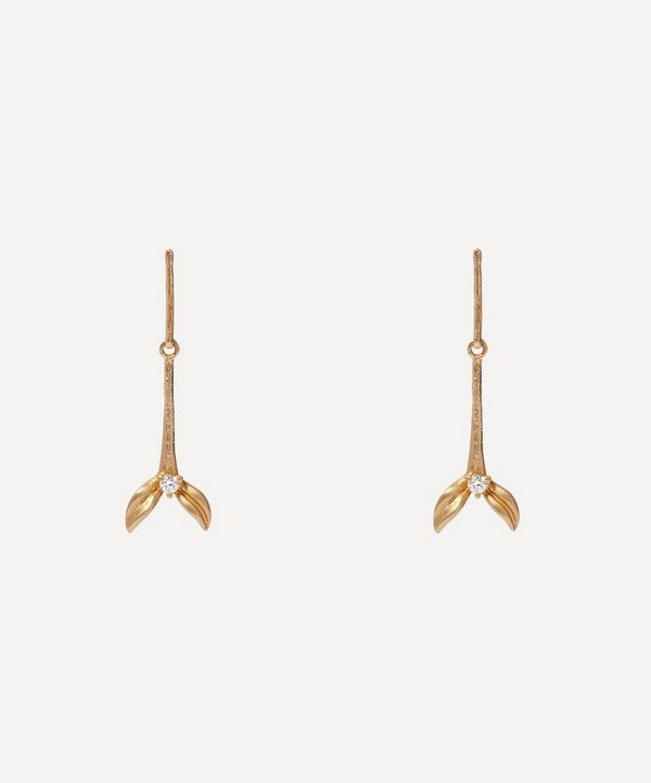 Annoushka - 18ct Gold Tulip Diamond Drop Earrings image number null