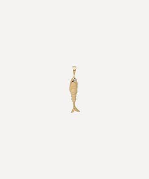 Gold-Plated Fish Zirconia Necklace Charm