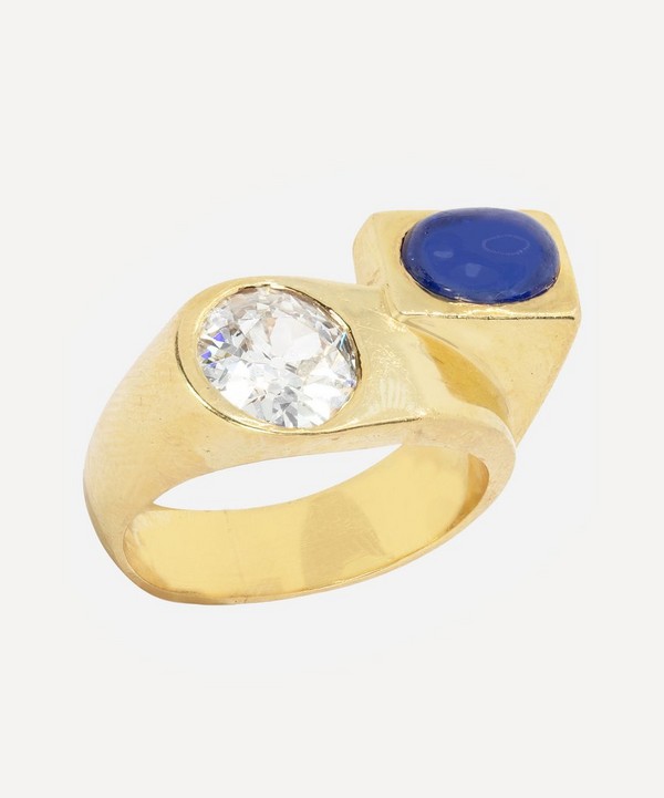 Kojis - 18ct Gold 1930s Sapphire and Diamond Ring image number null
