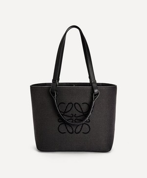 Loewe - Small Anagram Jacquard Canvas and Leather Tote Bag image number 0