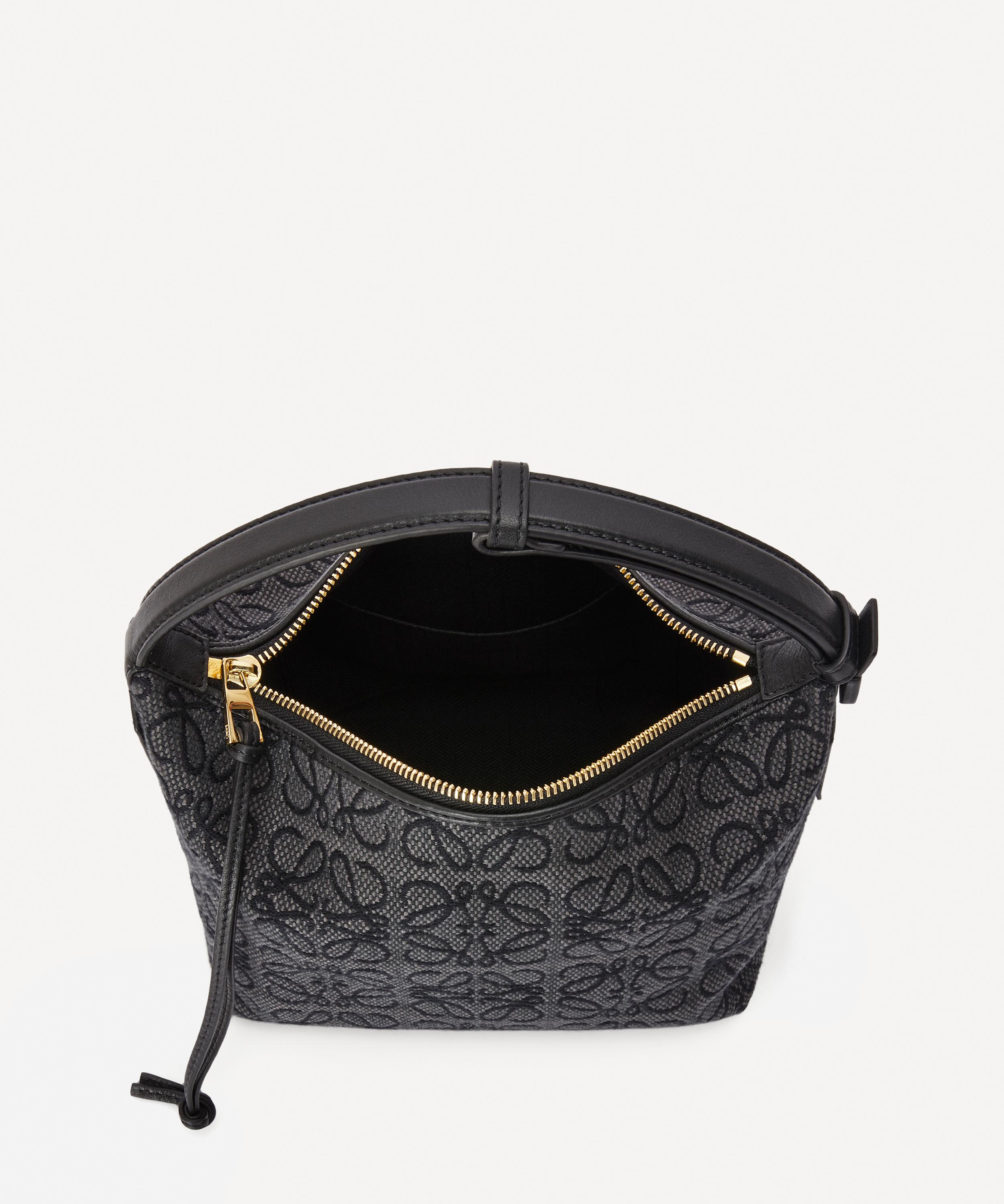 Loewe - Small Cubi Anagram Jacquard Canvas and Leather Shoulder Bag image number 3