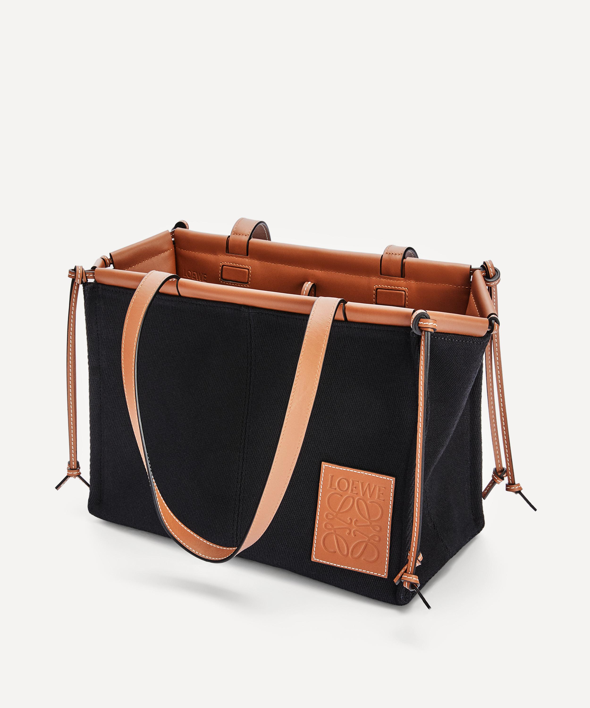 Loewe - Small Cushion Canvas and Leather Tote Bag image number 3