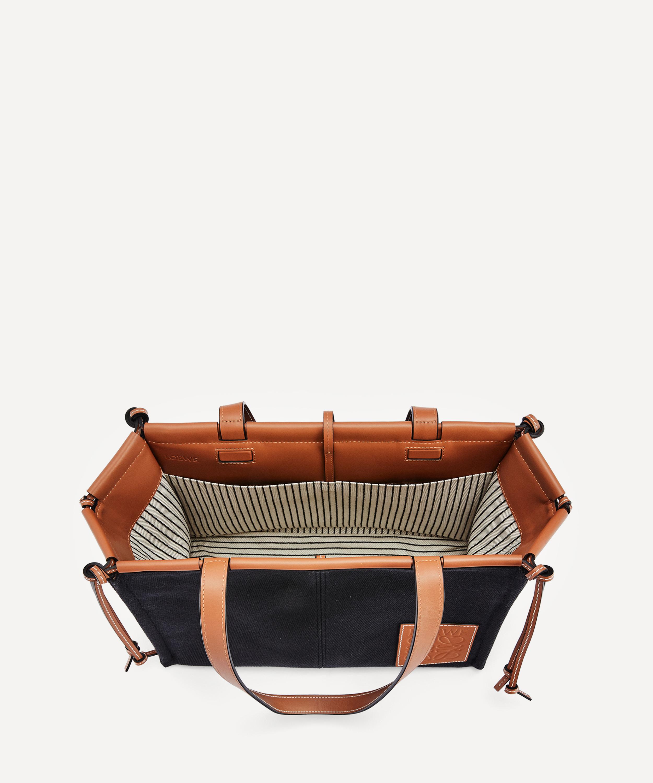 Loewe - Small Cushion Canvas and Leather Tote Bag image number 4