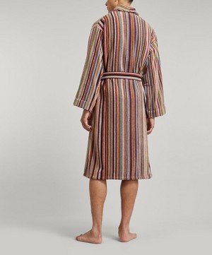 Paul Smith - Signature Stripe Cotton Dressing Gown image number 3