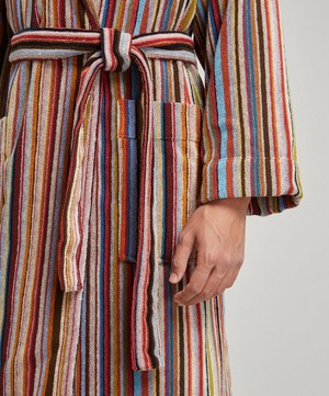 Paul Smith - Signature Stripe Cotton Dressing Gown image number 4