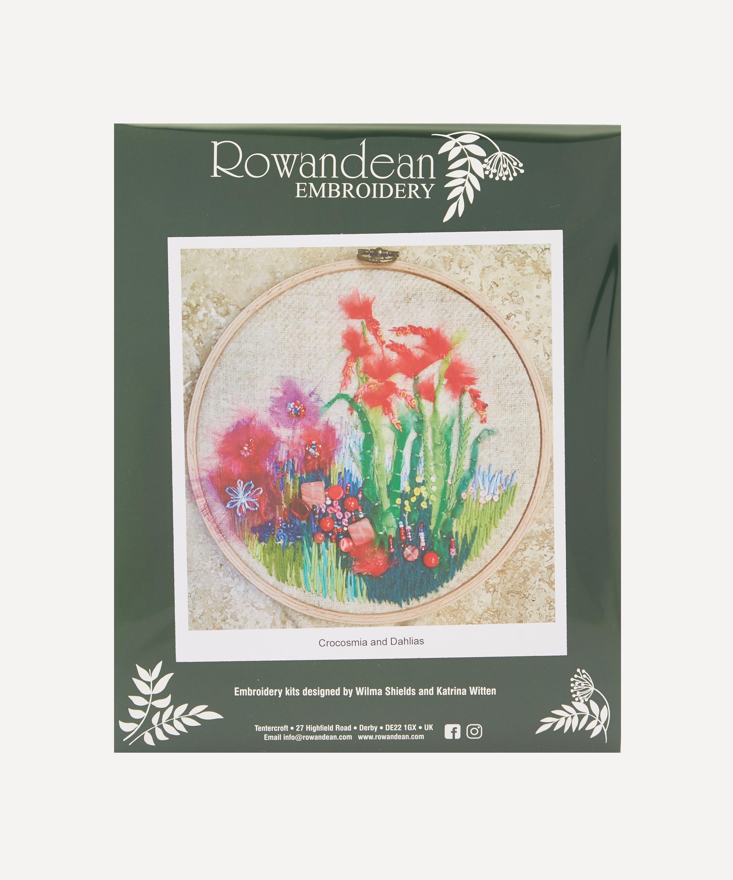 Rowandean Embroidery - Crocosmias and Dahlias Hand Embroidery Kit image number 0