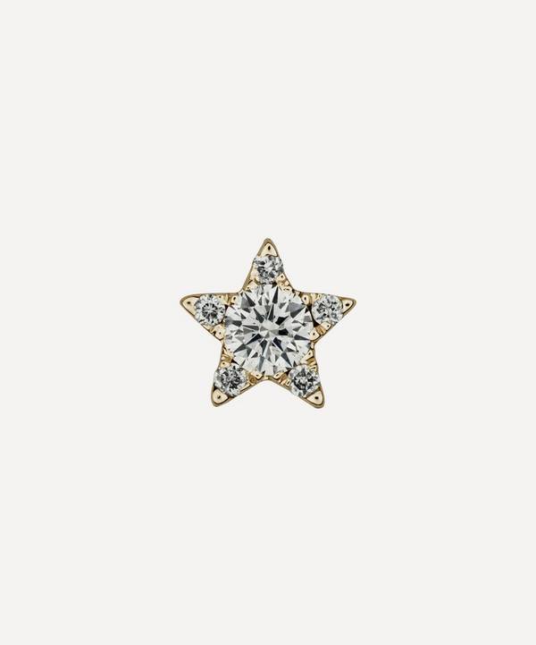 Maria Tash - 18ct 4.5mm Diamond Star Single Threaded Stud Earring