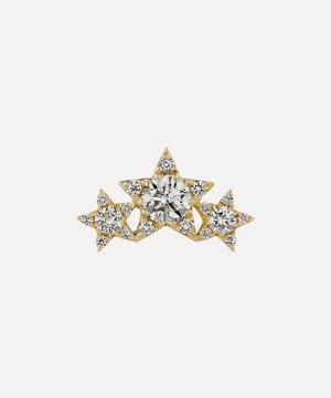 Maria Tash - 18ct Three Star Garland Diamond Threaded Stud Earring image number 0