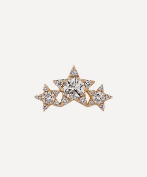 Maria Tash - 18ct Three Star Garland Diamond Threaded Stud Earring image number 0