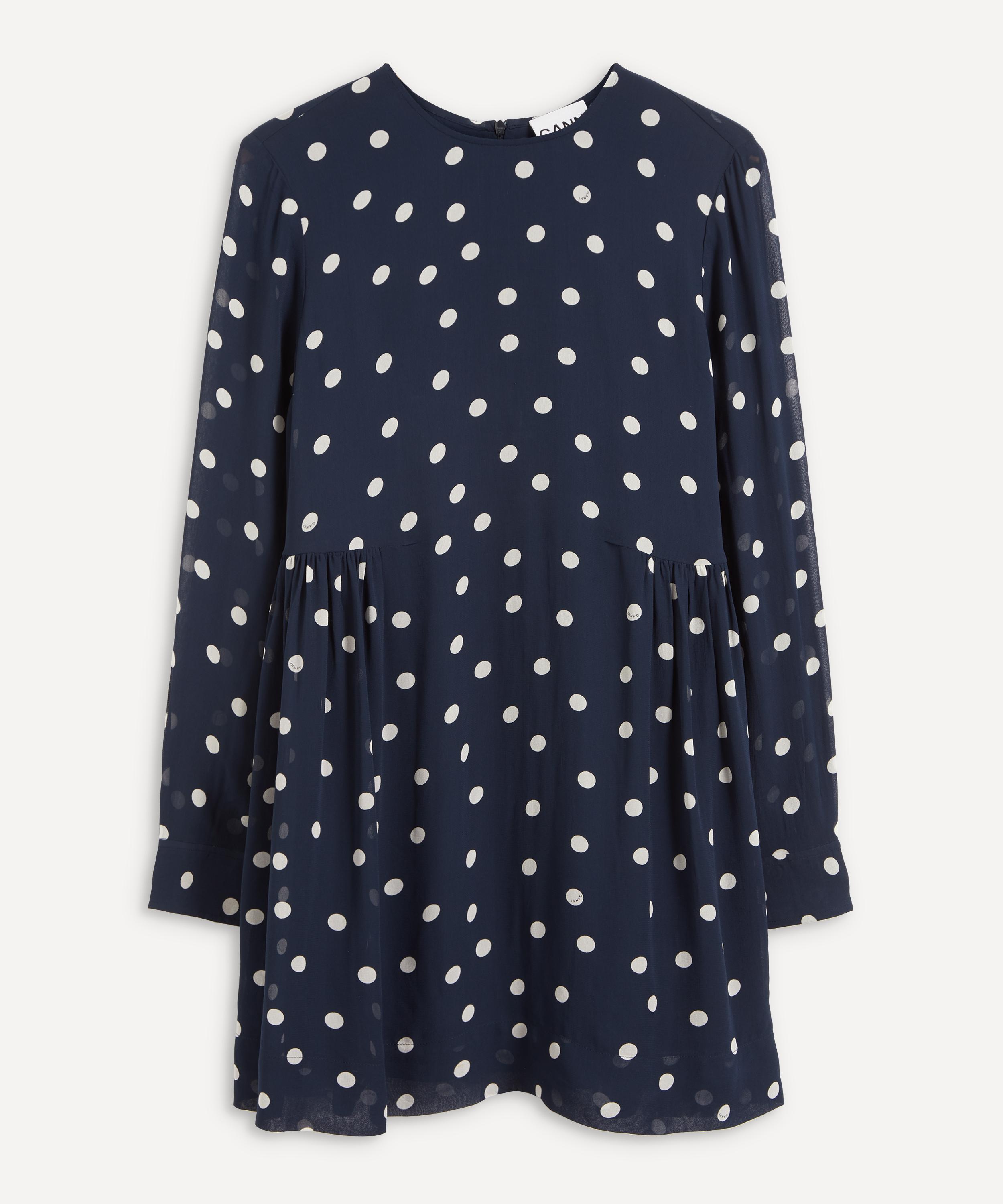 Ganni Polka Dot Georgette Mini-Dress | Liberty