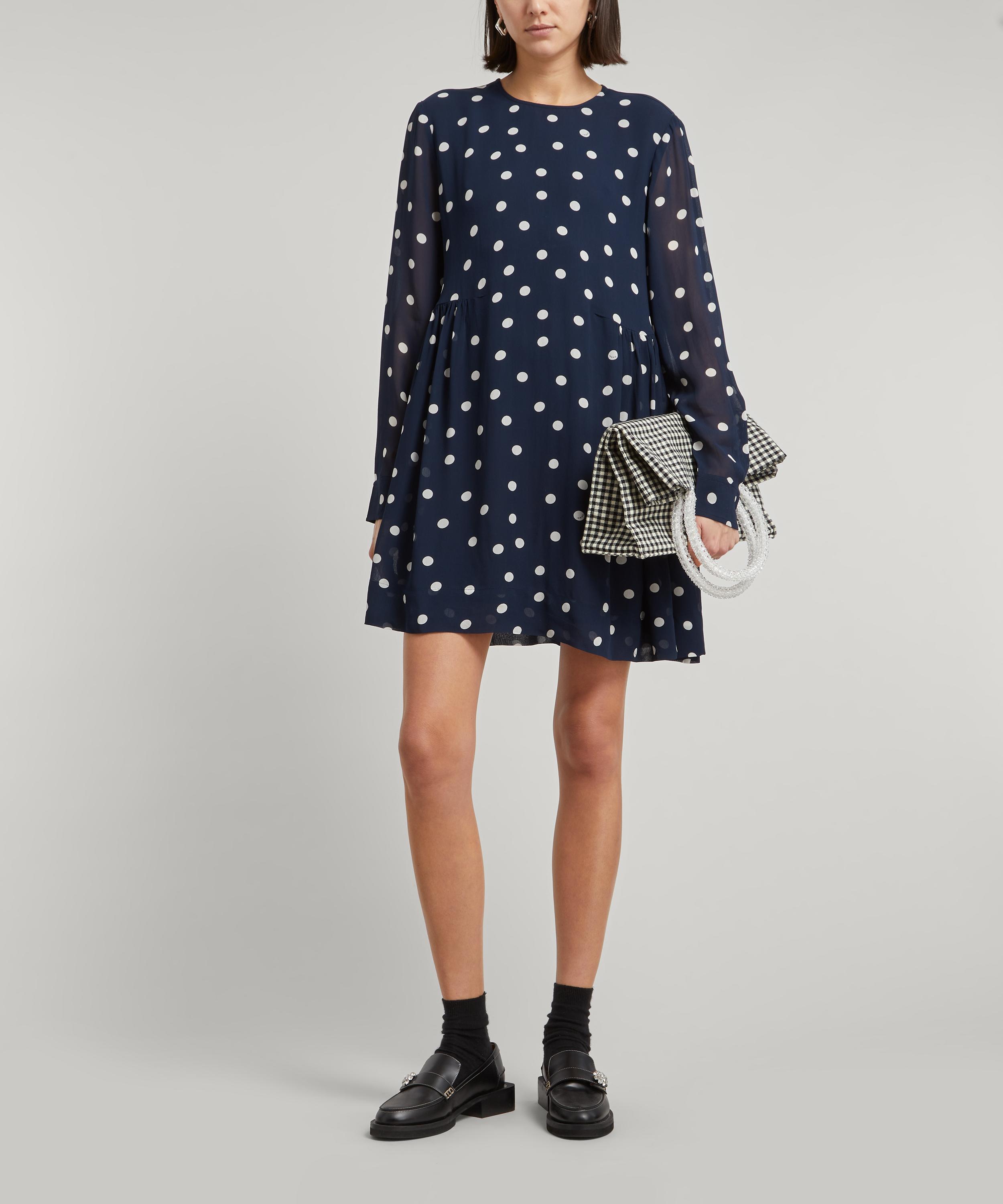 Navy polka clearance dot mini dress