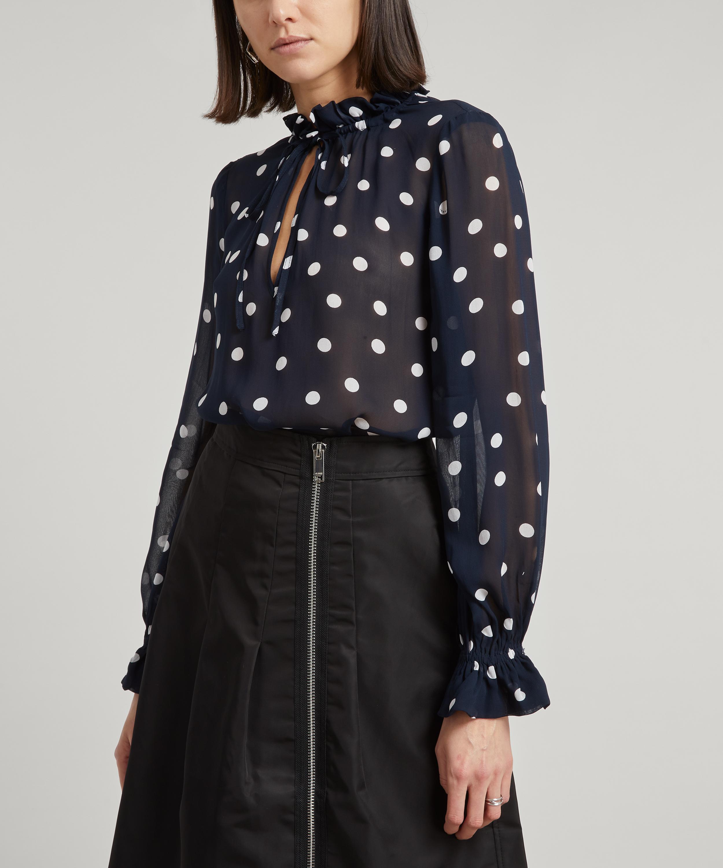 Ganni Polka Dot Georgette Blouse | Liberty