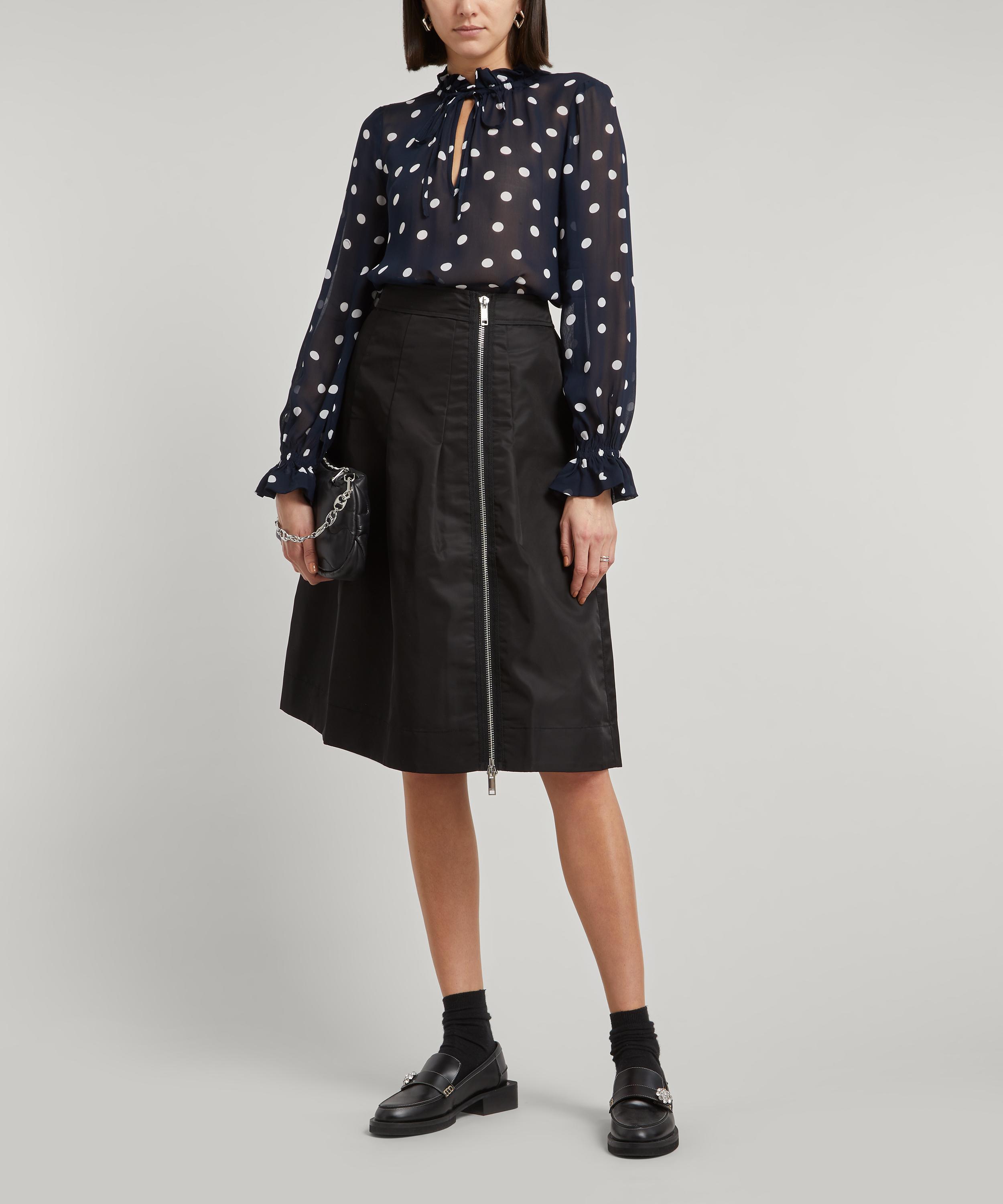 Ganni dotted store georgette blouse