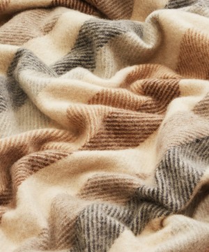 The Tartan Blanket Co. - Neutral Stripe Recycled Wool Picnic Blanket image number 3