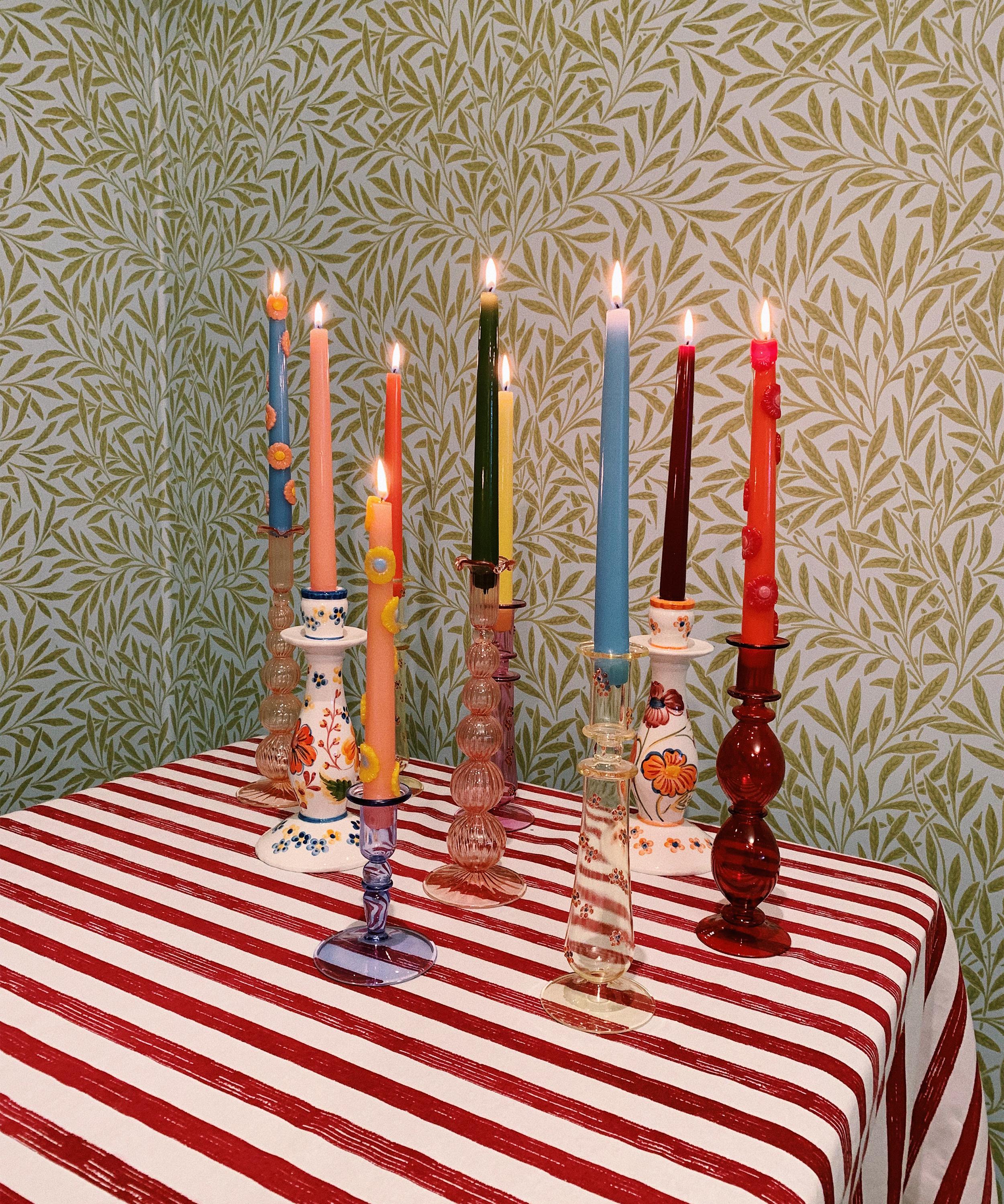 Anna + Nina - Daisy Glass Candle Holder image number 1