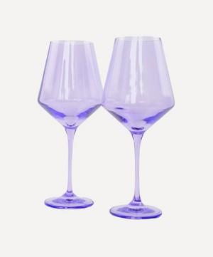 Estelle Colored Glass - Lavender Stemware Set of Two image number 0