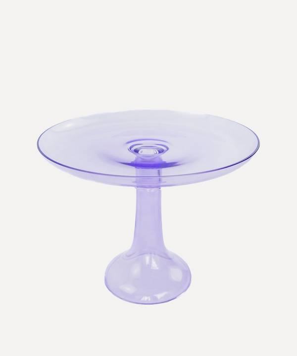 Estelle Colored Glass - Lavender Glass Cake Stand