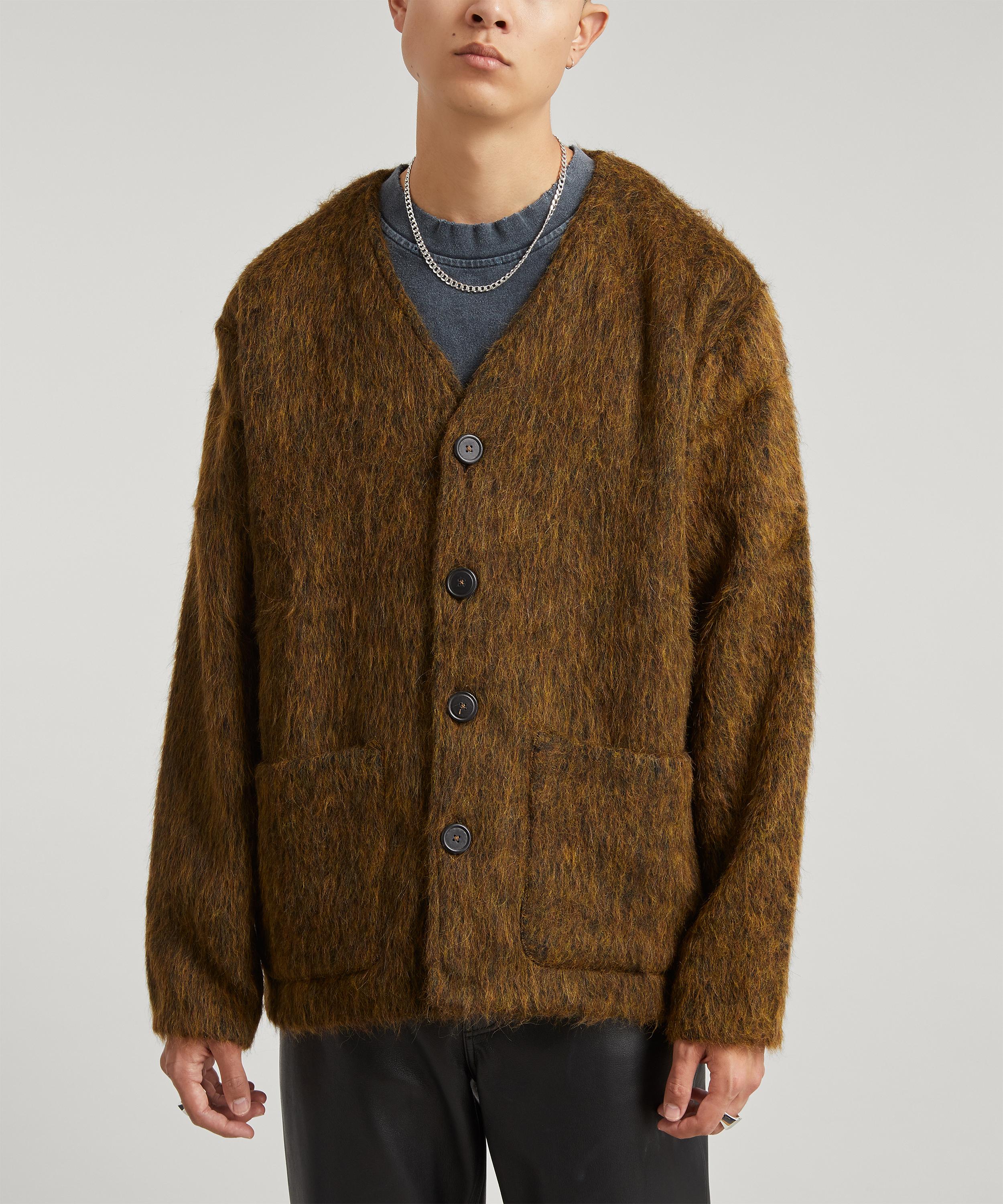 Our legacy CARDIGAN Olive Melange Mohair-