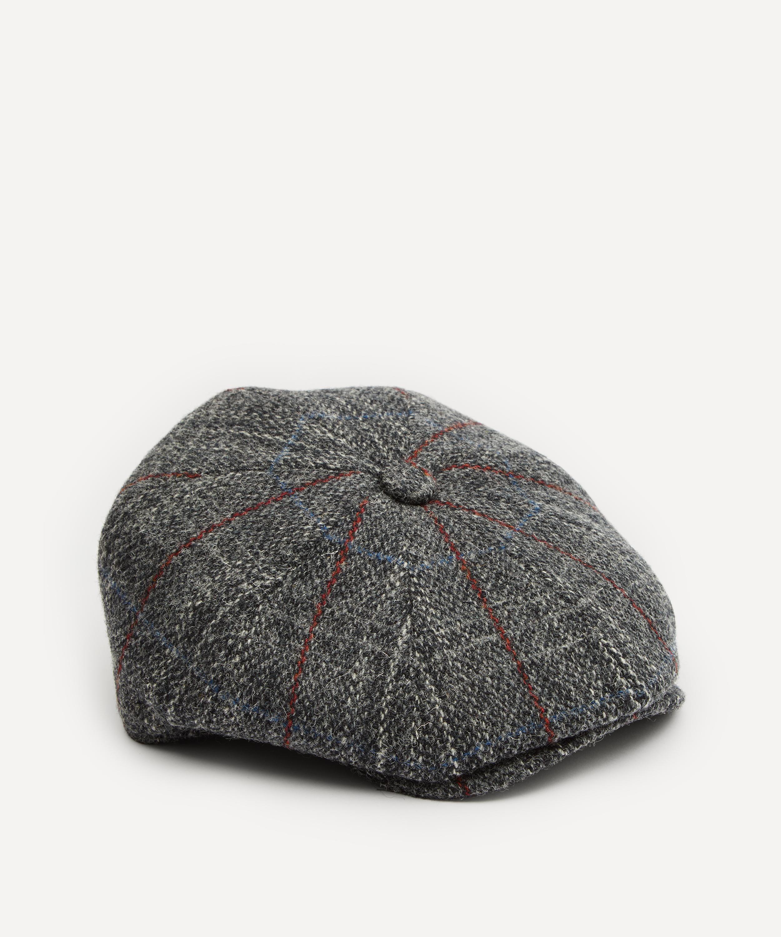Christys' - Harris Tweed Baker Boy Flat Cap image number 0