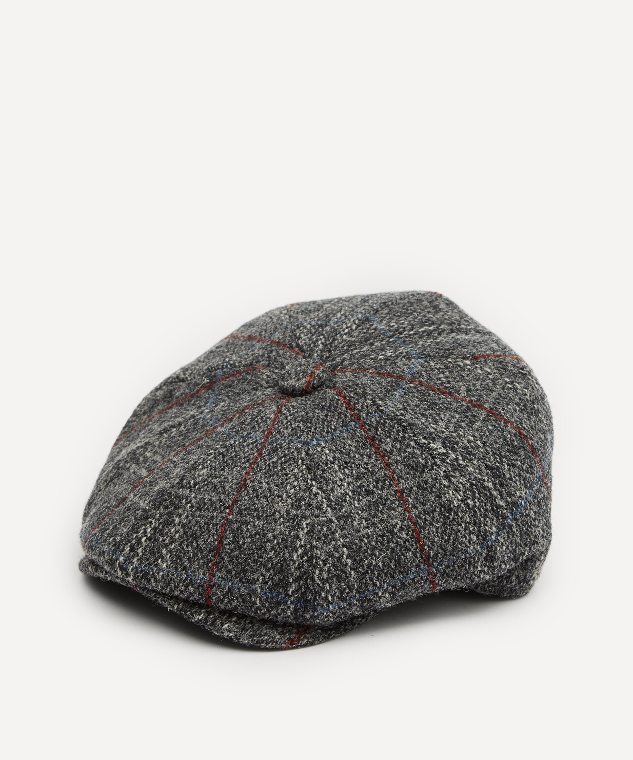 Christys' - Harris Tweed Baker Boy Flat Cap image number 1
