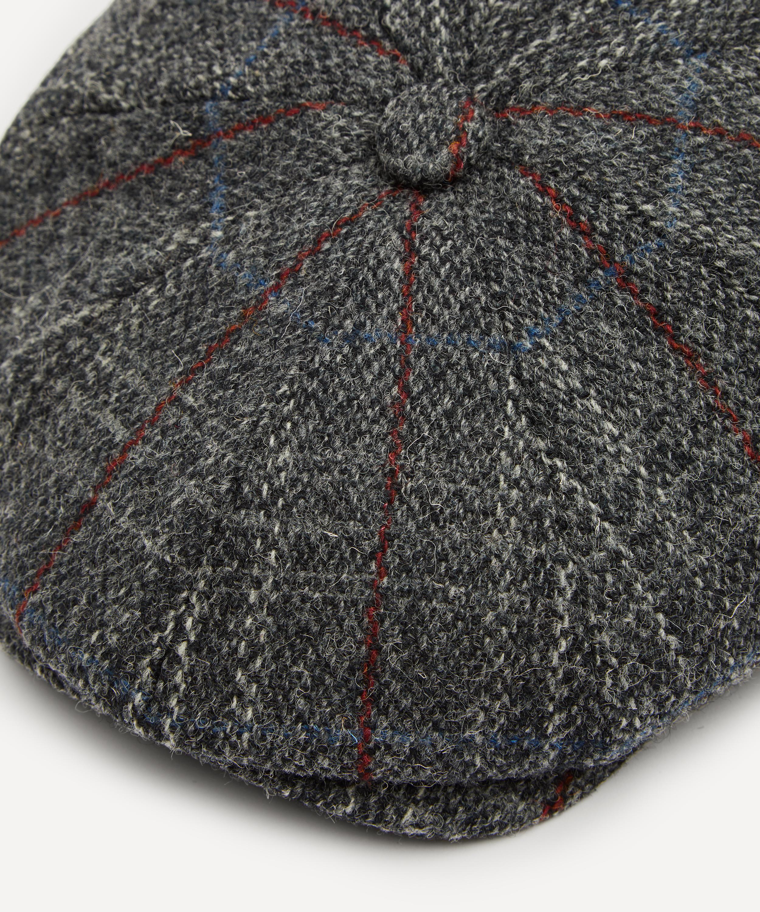 Christys' - Harris Tweed Baker Boy Flat Cap image number 2