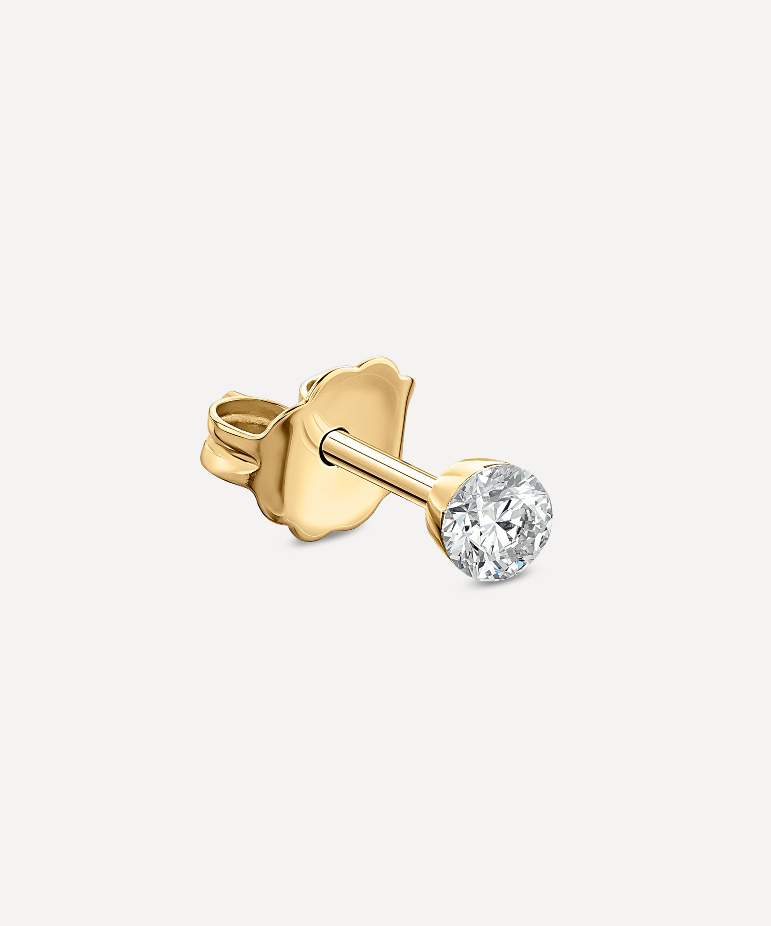 Maria Tash - 2mm Invisible Set Diamond Stud Earring image number 0