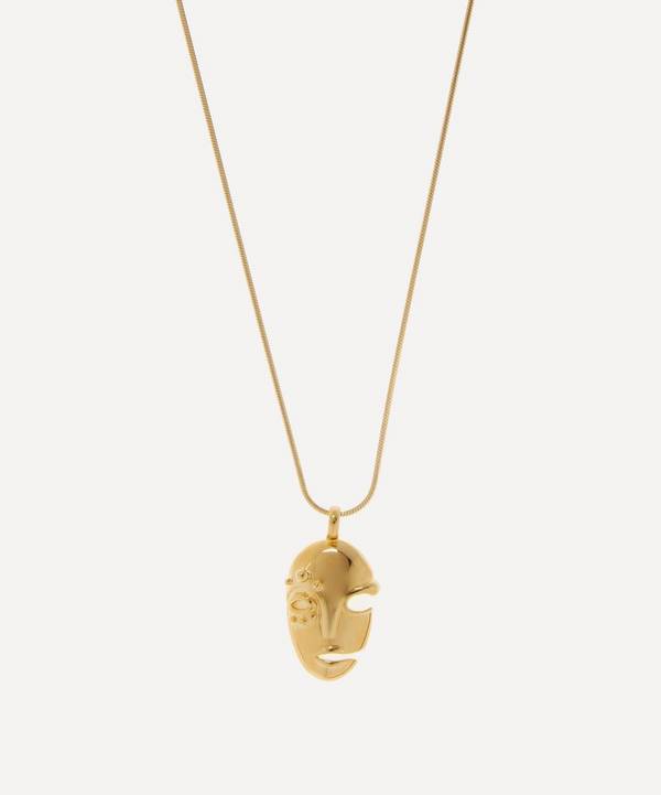 KHIRY - Gold Plated Vermeil Silver Mask Pendant
