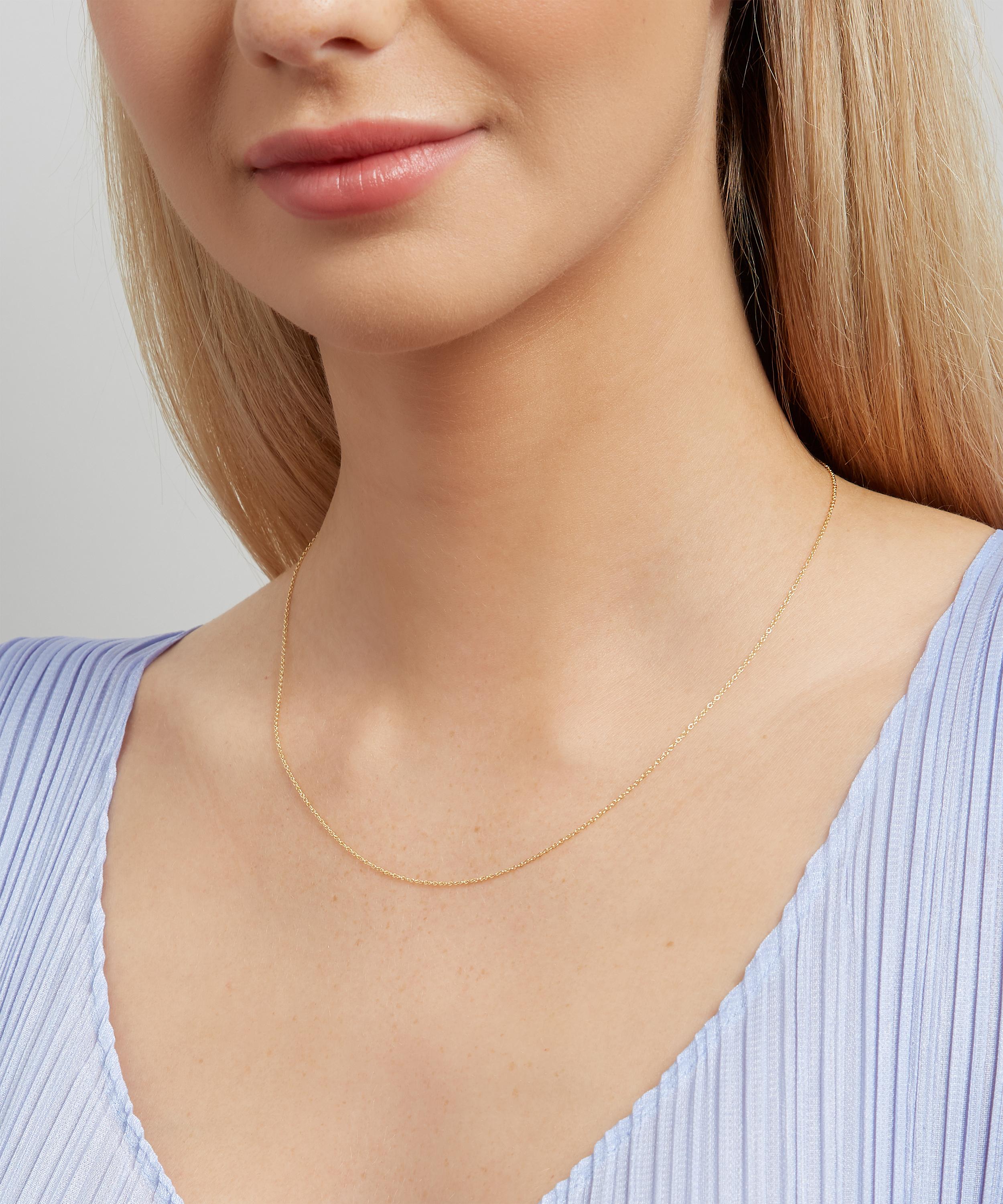 Plain gold sale chain necklace